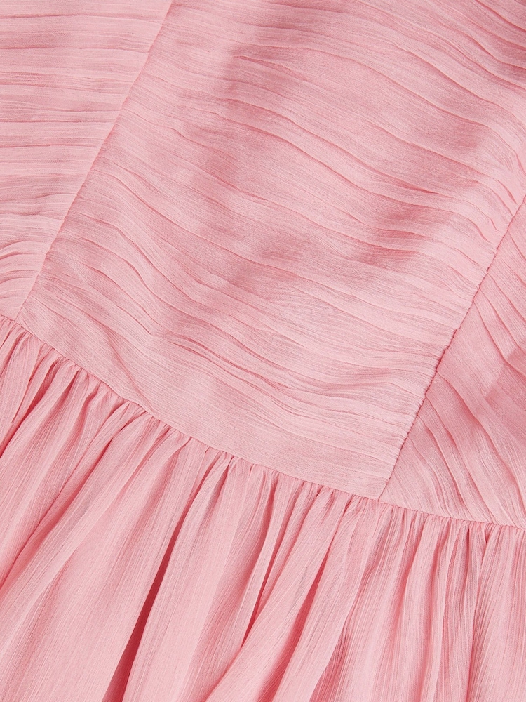 Monsoon Pink Ayo Halter Prom Maxi Dress - Image 3 of 3