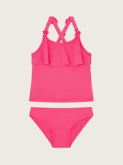 Monsoon Pink Flower Strap Ruffle Tankini Set - Image 1 of 3