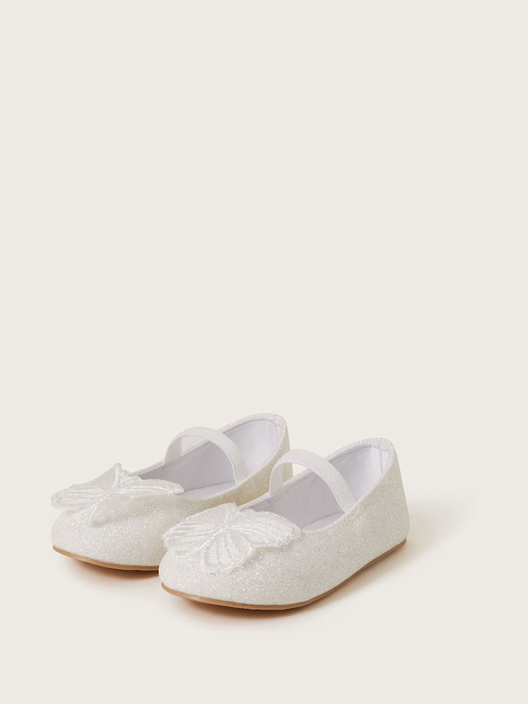 Monsoon Baby Butterfly Glitter Walker Shoes - Image 1 of 3