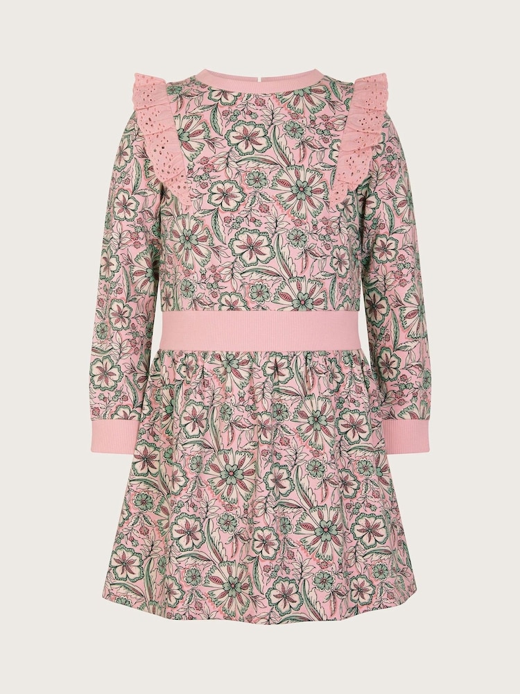 Monsoon Pink Scorched Paisley Print Dress - Image 1 of 3