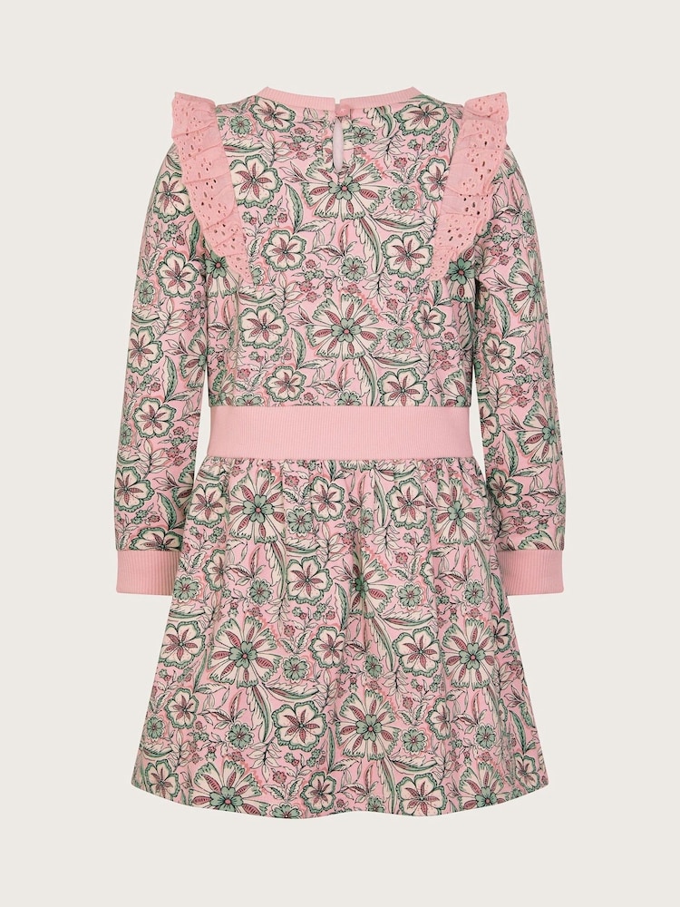 Monsoon Pink Scorched Paisley Print Dress - Image 2 of 3