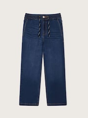 Monsoon Blue Drawstring Straight Jeans - Image 1 of 3