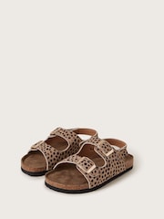 Monsoon Brown Leopard Print Buckle Sandals - Image 2 of 3