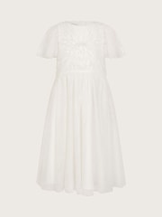 Monsoon Natural Sunray Embellished Dress - Image 2 of 4