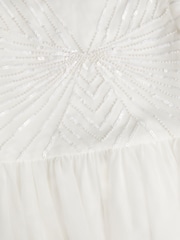 Monsoon Natural Sunray Embellished Dress - Image 4 of 4