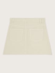 Monsoon Cream Tulip Embroidered Denim 100% Cotton Skirt - Image 2 of 3