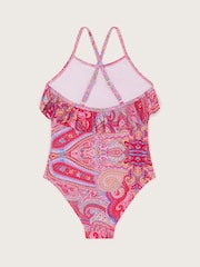 Traje de baño con volantes y estampado de cachemira de Monsoon - Imagen 2 de 3