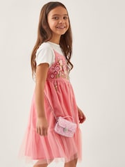 Monsoon Pink Mini Glitter Satchel Bag - Image 5 of 5