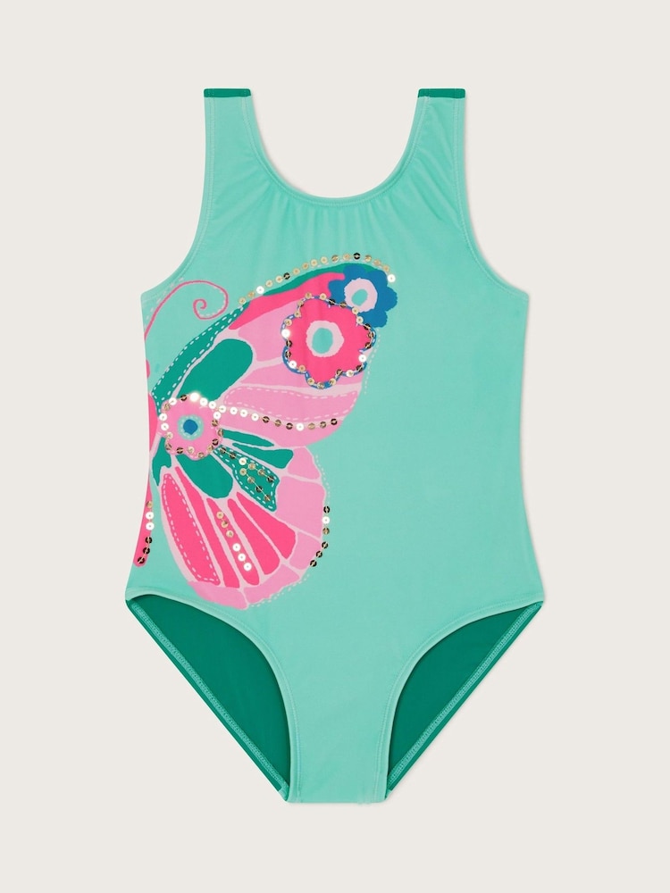 Monsoon Blue Embellished Butterfly Swimsuit - Image 1 of 3