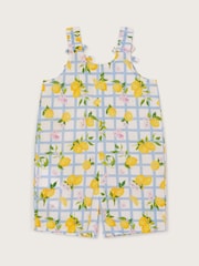 Monsoon Blue Baby Lemon Tile Print 100% Cotton Romper - Image 3 of 4