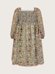 Monsoon Green Long Sleeve Paisley Yoke Dress - Image 2 of 3