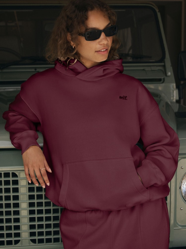 Berry Red Cuffed Joggers - Image 2 of 9