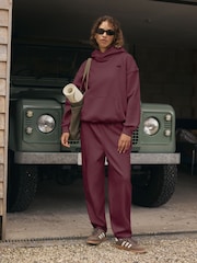 Berry Red Cuffed Joggers - Image 4 of 9