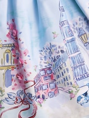 Monsoon Blue London Print Bow Skirt - Image 3 of 3