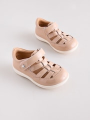 Mocha Brown Standard Fit (F) First Walker Fisherman Shoes - Image 1 of 5
