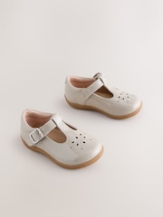 Mocha Brown Wide Fit (G) First Walker T-Bar Touch Fastening Shoes - Image 1 of 5