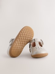 Mocha Brown Wide Fit (G) First Walker T-Bar Touch Fastening Shoes - Image 3 of 5