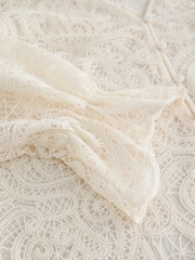 Ecru Paisley Lace V-Neck Blouse - Image 7 of 7