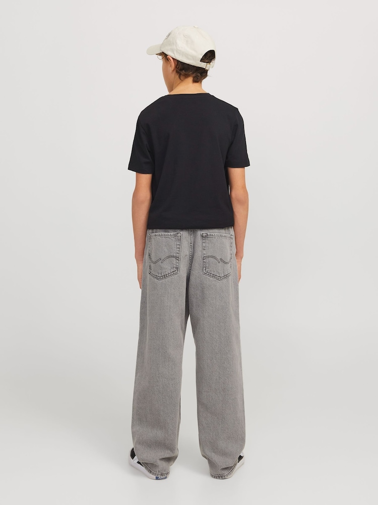 JACK & JONES Junior Grey Alex Baggy Fit Jeans - Image 4 of 7