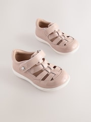 Mocha Brown Wide Fit (G) First Walker Fisherman Shoes - Image 1 of 5