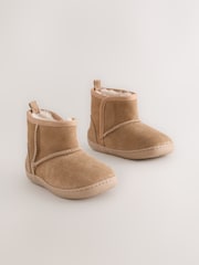 Tan Brown First Walker Suede Pull On Boots - Image 1 of 6
