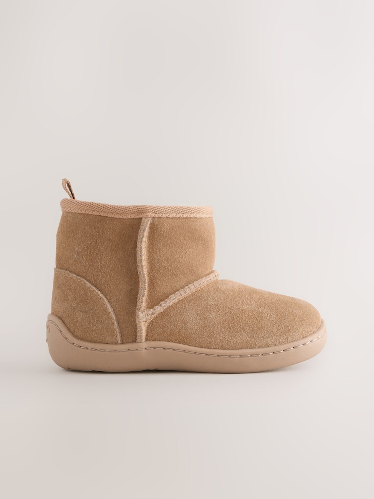 Tan Brown First Walker Suede Pull On Boots - Image 2 of 6