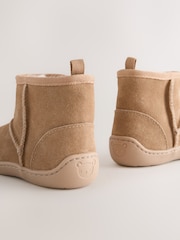 Tan Brown First Walker Suede Pull On Boots - Image 5 of 6