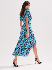Ro&Zo Floral Frill Front Midi Dress - Image 2 of 4