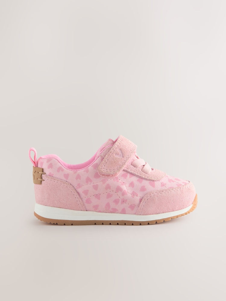 Pink/Red Standard Fit (F) First Walker Trainers - Image 2 of 5