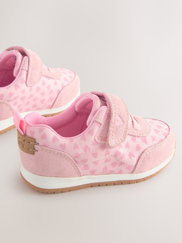 Pink/Red Standard Fit (F) First Walker Trainers - Image 3 of 5