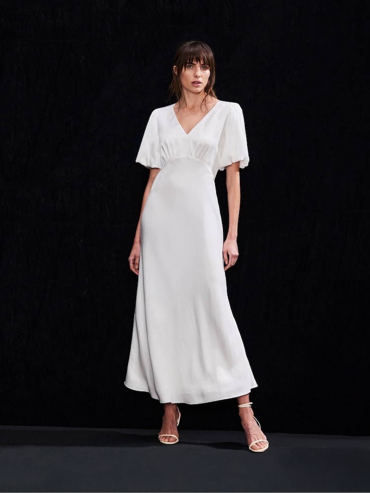 Ro&Zo White Tie Back Maxi Dress - Image 1 of 4