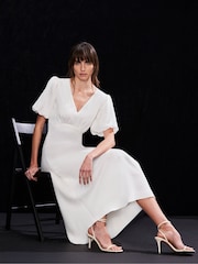 Ro&Zo White Tie Back Maxi Dress - Image 4 of 4