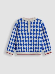 JoJo Maman Bébé Blue Appliqué Jumper - Image 2 of 3