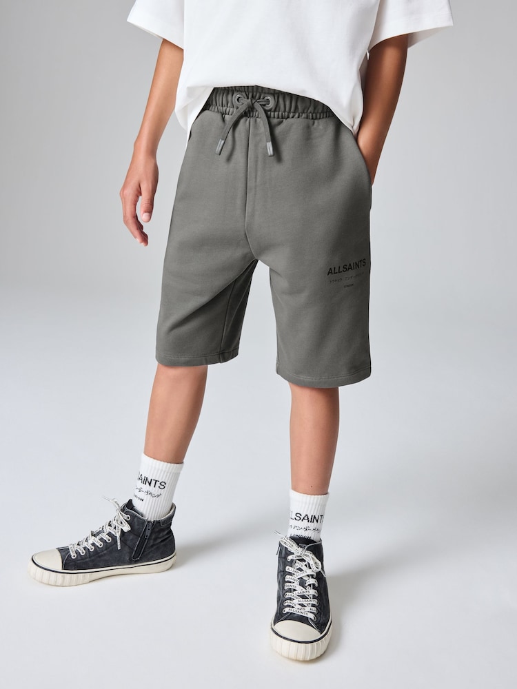 smALLSAINTS Charcoal Grey Underground Sweat Shorts - Image 1 of 10 smALLSAINTS Charcoal Grey Underground Sweat Shorts - Image 1 of 10