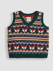 JoJo Maman Bébé Green Fair Isle Tank Top - Image 1 of 3