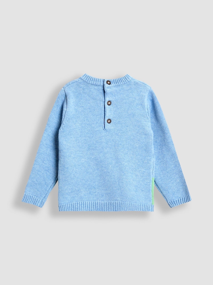 JoJo Maman Bébé Blue The Gruffalo Scene Jumper - Image 2 of 3 JoJo Maman Bébé Blue The Gruffalo Scene Jumper - Image 2 of 3