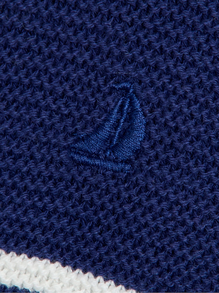 JoJo Maman Bébé Blue Classic Stripe Jumper - Image 2 of 3