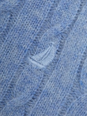 JoJo Maman Bébé Light Blue Classic Cable Jumper - Image 3 of 3