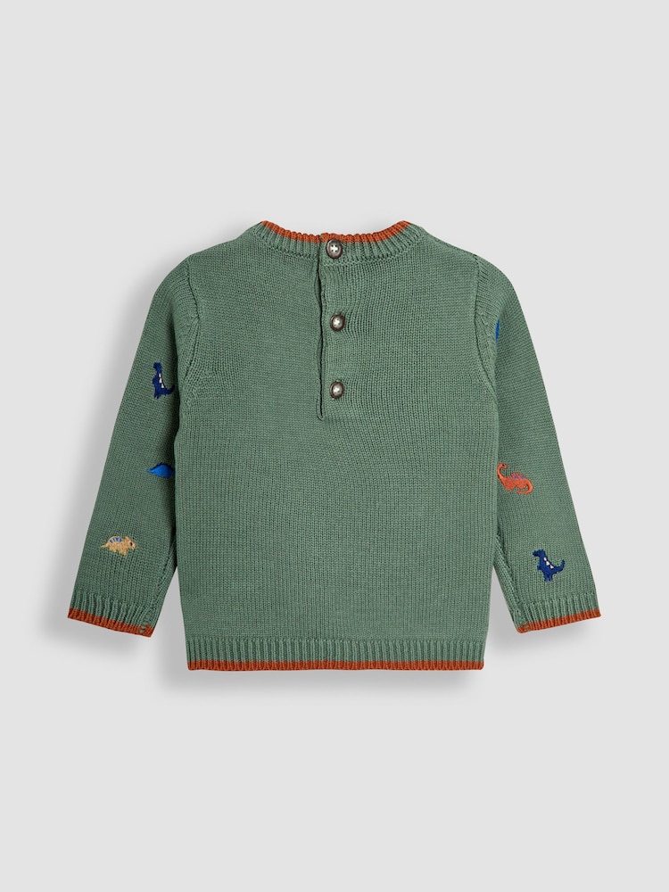 JoJo Maman Bébé Green Embroidered Jumper - Image 2 of 3