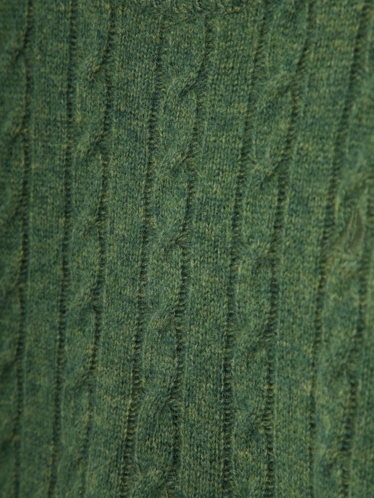 JoJo Maman Bébé Green Classic Cable Jumper - Image 3 of 3