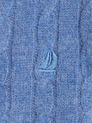 JoJo Maman Bébé Navy Blue Classic Cable Jumper - Image 2 of 3