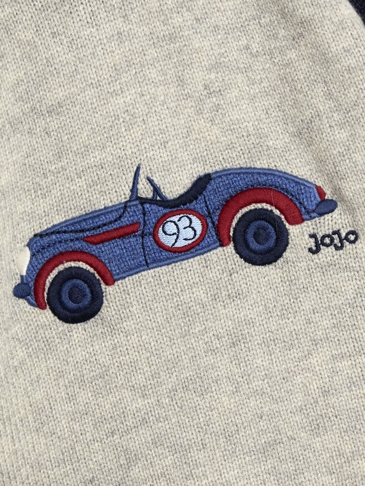 JoJo Maman Bébé Grey Raglan Character Jumper - Image 3 of 3