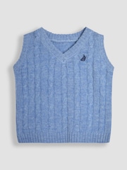 JoJo Maman Bébé Blue Classic Cable Tank Top - Image 1 of 3