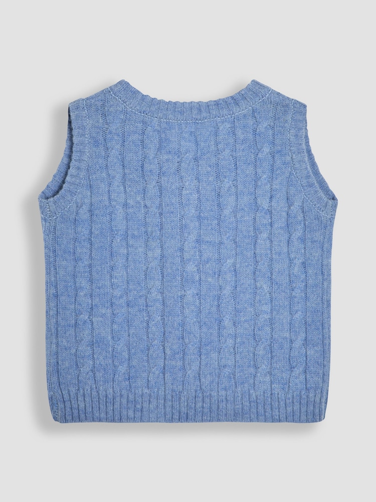 JoJo Maman Bébé Blue Classic Cable Tank Top - Image 2 of 3