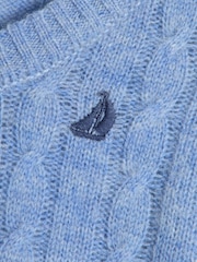 JoJo Maman Bébé Blue Classic Cable Tank Top - Image 3 of 3