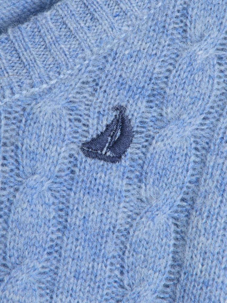 JoJo Maman Bébé Blue Classic Cable Tank Top - Image 3 of 3