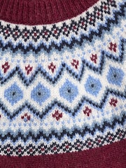 JoJo Maman Bébé Red Fair Isle Jumper - Image 3 of 3