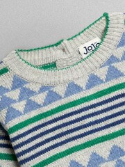 JoJo Maman Bébé Grey Patterned Jumper - Image 2 of 3
