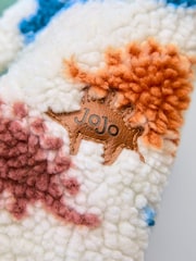 JoJo Maman Bébé Natural Stegosaurus Dino Checkerboard Hooded Borg Jacket - Image 6 of 6
