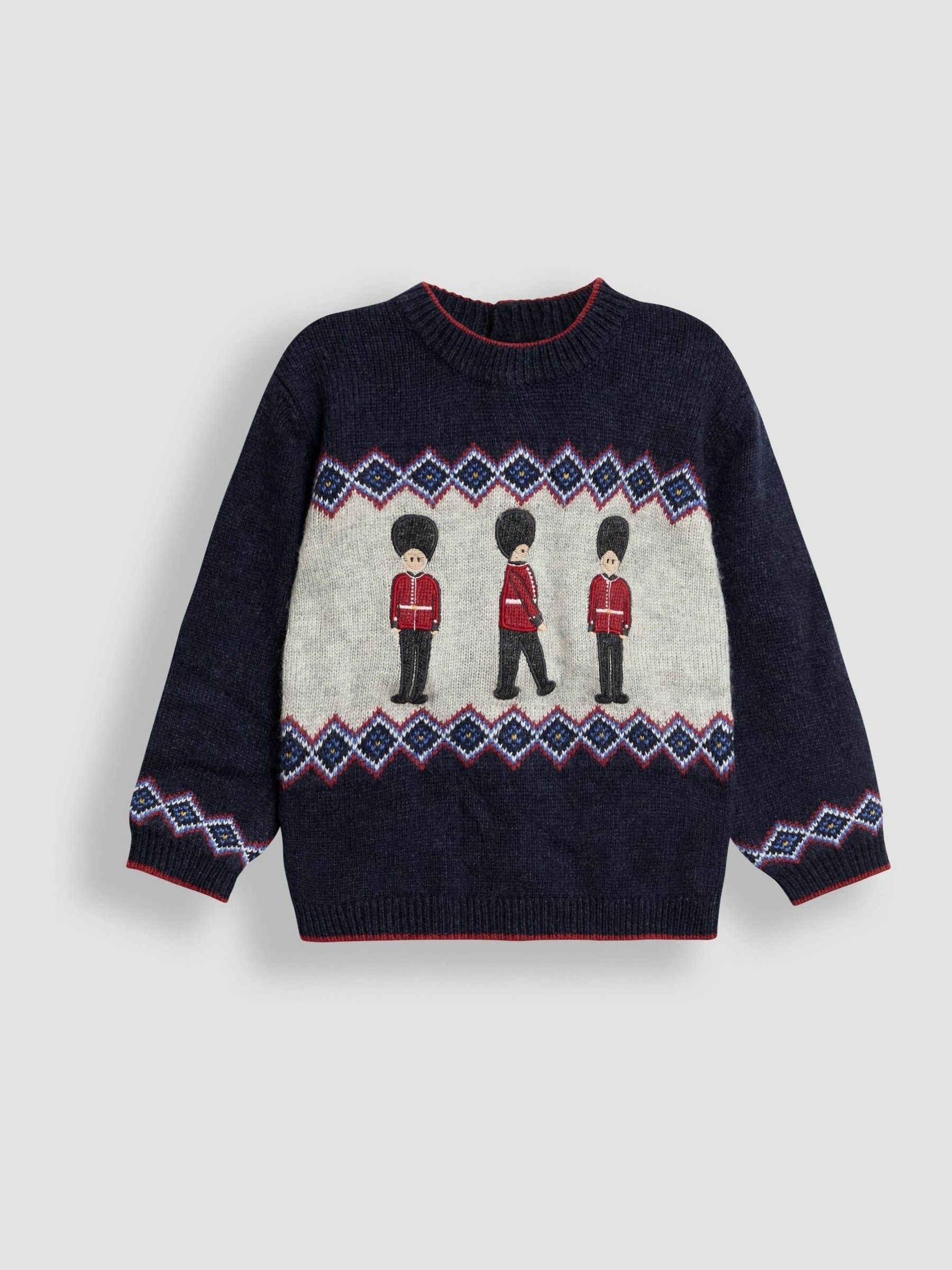 JoJo Maman Bébé Blue Fair Isle Jumper
